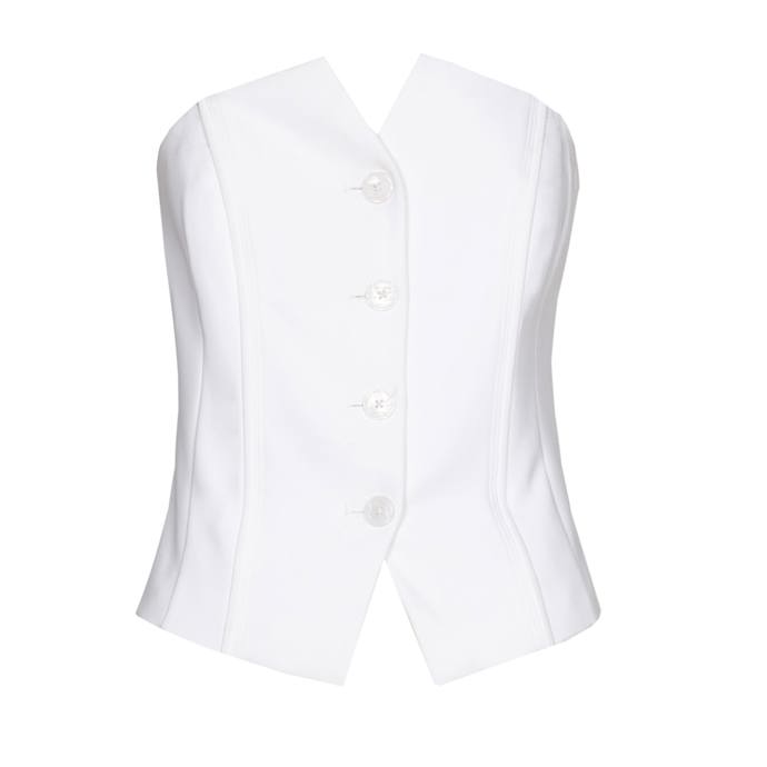 Pozor na vzhled nevěsty, kombinaci s bílým korzetem za 798 Kč ale v případě obleku C&A skoro nejde odolat. 