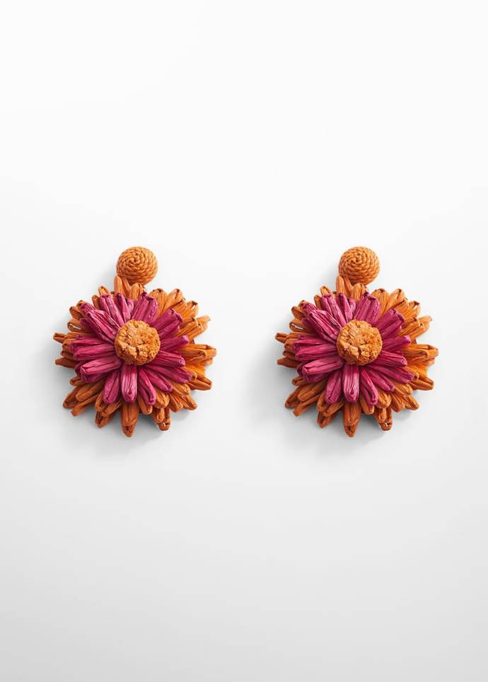 Náušnice z materiálu rafia, Mango, 499 Kč