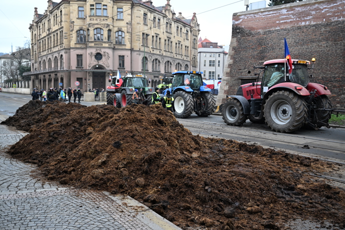 Zemědělci opět demonstrují v Praze.