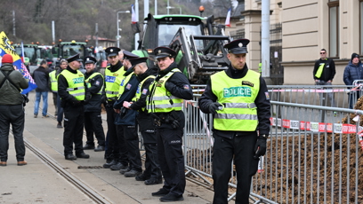 FOTO: Nespokojení zemědělci přijeli do Prahy demonstrovat proti vládě.