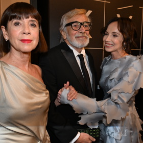 Jana Plodková s Jiřím Bartoškou a jeho ženou Andreou. 