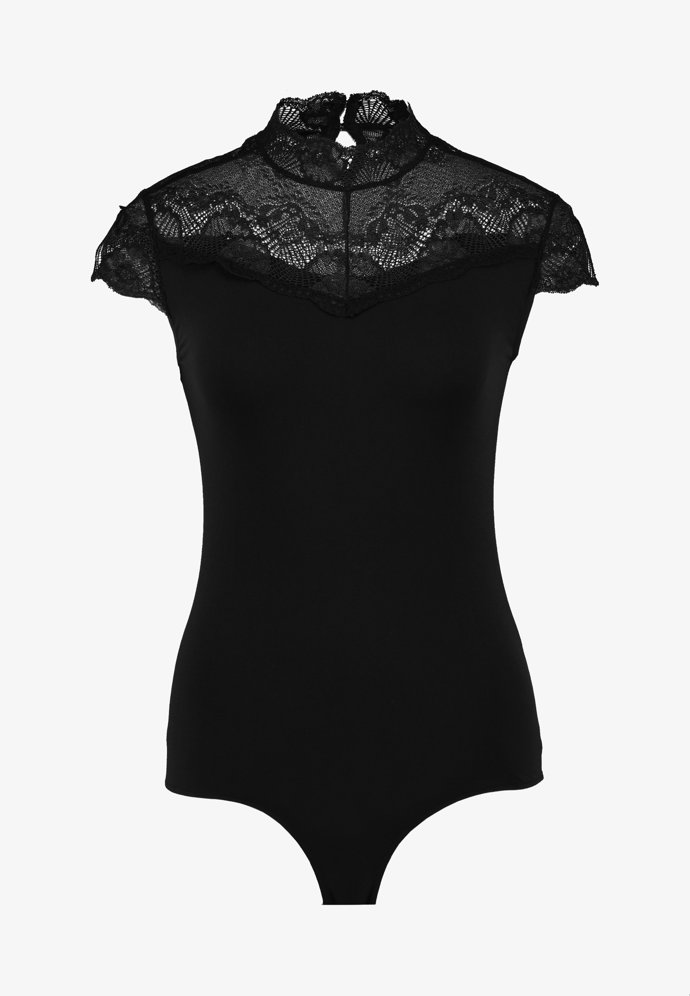 Body s krajkovým sedlem a stojáčkem je velmi elegantní. (Pieces, 790 Kč)