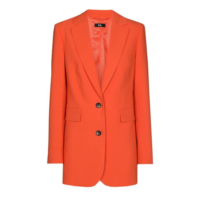 Výrazné barvy dominují i kolekci značky C&A. Sako v ostře oranžové barvě koupíte za 1 598 Kč.