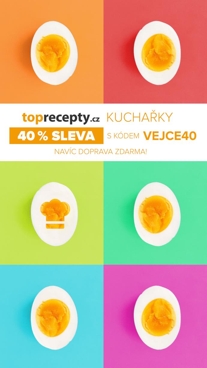 Až do pátku 29. 3. 2024 je na e-shopu Toprecepty.cz sleva 40 % na všechno.