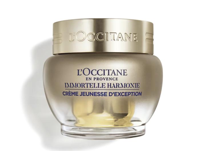 Omlazující krém Harmonie bojuje proti vráskám, zpevňuje a tvaruje. L'Occitane Immortelle Harmonie, 4 490 Kč