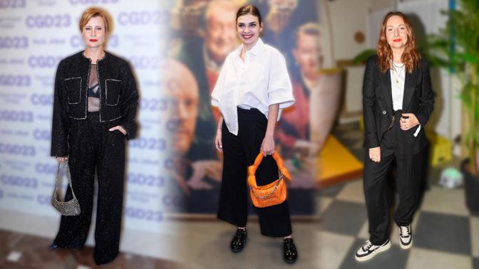 Široké kalhoty jsou šik a přidají vám cenné centimetry: Schneiderová se nebojí průhledného body, Pfauserová nosí culottes a barevnou kabelku