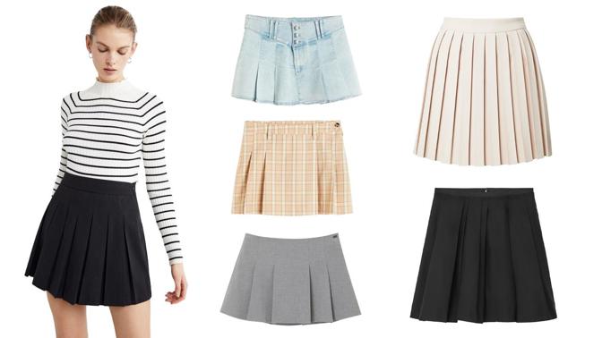Trend jara 2024: Skládané minisukně vyžadují odvahu, ale umí perfektně omladit postavu 