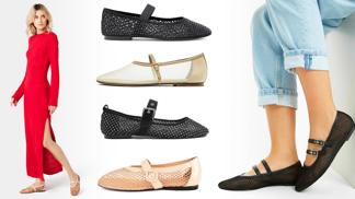 Trend jara 2024: Síťované baleríny jsou elegantní i pohodlné a pozvednou každý outfit na módní hit