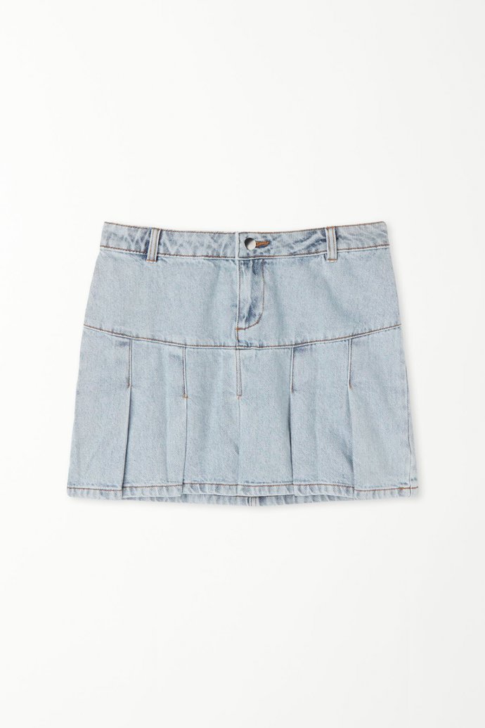 Džínová skládaná mini, Tezenis, 599 Kč