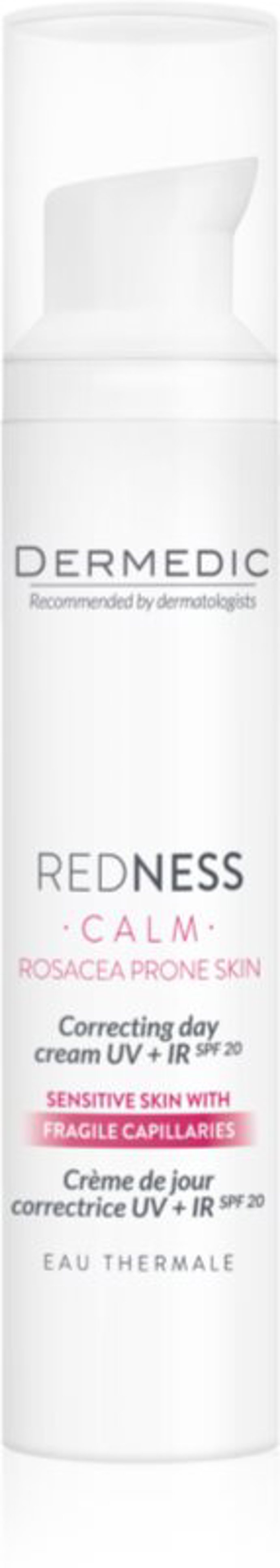 Korekční krém pro citlivou a zarudlou pleť. (Redness Calm, Dermedic, 329 Kč)