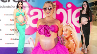 Odhalená těhotenská bříška jako módní trend: Naomi Adachi na Andělech následovala Myslivcovou i Schickovou