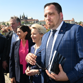 Von der Leyenová a Tomáš Zdechovský v Praze.