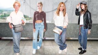 Baggy džíny v outfitech celebrit: Asterová jako vzor pro 60+, Pergnerová je ladí s košilí  a Stropnická s crop topem