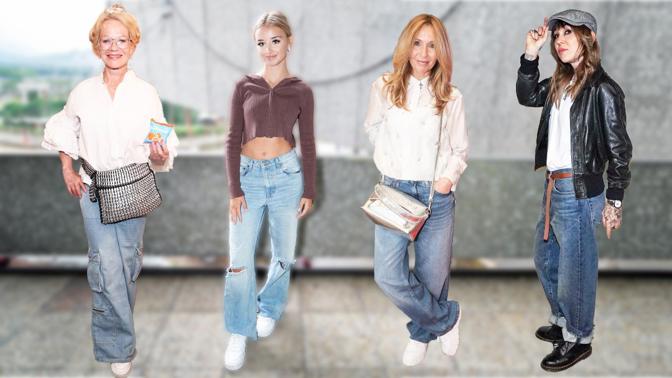 Trendy baggy džíny v outfitech celebrit: Jitka Asterová jako vzor pro 60+, Tereza Pergnerová je ladí s košilí