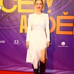 Bára Poláková na předávání cen Anděl 2023 zářila.