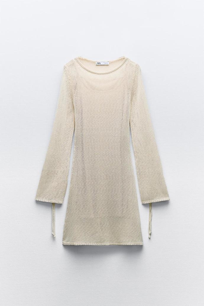 Síťované minišaty s rukávy, Zara, 799 Kč