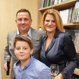 Šéfkuchař Jan Punčochář se synem MJatějem a manželkou Veronikou. 