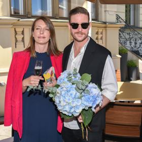 Vladimír Polívka se svou nevlastní sestrou Annou Polívkovou.