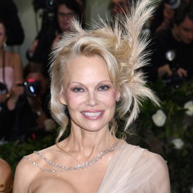 "Na Met Gala za mě Pamela Anderson vynesla povedený look – volně sepnuté vlasy do drdolu – správná volba. Peříčka tón v tónu se mi také líbí – já bych je možná volil o něco menší, ale to už je za mě jen detail," říká kadeřník Honza Kořínek.

