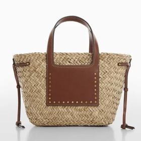 Koš s koženými prvky, Mango, 1 299 Kč