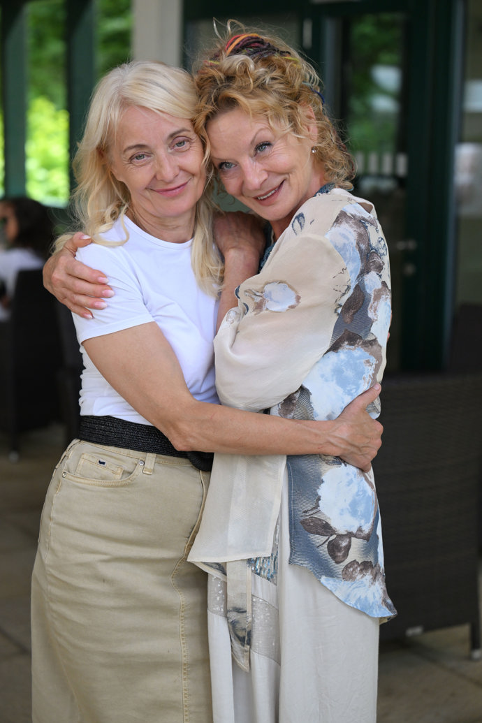 Vilma Cibulková s Veronikou Žilkovou na akci Anděl mezi zdravotníky.