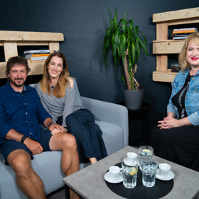 Lucie a David Křížkovi byli hosty talk show Miluše Bittnerové Na kafeečko.