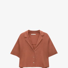 Krátká košile s rozhalenkou, Pull&Bear, 559 Kč