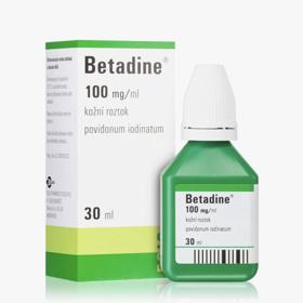 Kožní roztok k čištění a dezinfekci kůže a sliznic, Betadine, prodává Lékárna.cz, 229 Kč (registrovaný léčivý přípravek)