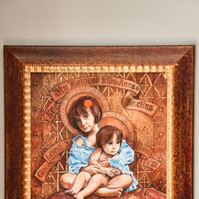 Portrét dcer Anny Marie a Josefíny, maloval Jan Saudek.