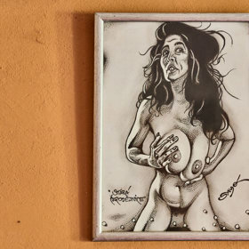 Obraz Káji Saudka, který Jan koupil od svého bratra při jedné z posledních návštěv v jeho domě.