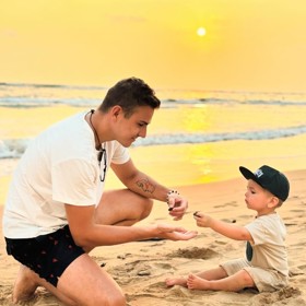 David už je otcem tříletého syna Matea a už spolu procestovali kus světa. 