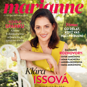 Tváří zářijového vydání magazínu Marianne je herečka Klára Issová.