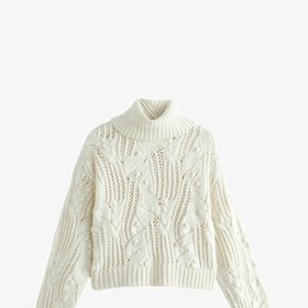 Ažurový svetr, Next, 840 Kč