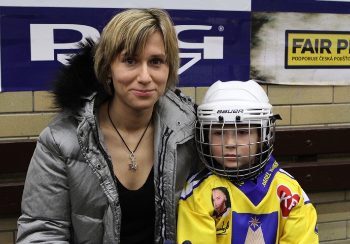 Kateřina Rachůnková se synem Matějem 2012.