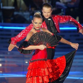 Lucie Borhyová před šestnácti lety v taneční soutěži Bailando.