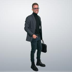 A to nejen pohromadě. Sako se dá použít i  do kombinace s volnočasovějšími džínami.