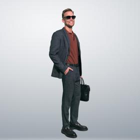 Károvaný oblek mohou muži na podzim využít hned v několika outfitech. 