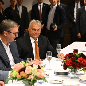 Viktor Orbán s Milošem Zemanem.