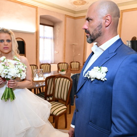 Ženich Martin s nevěstou Charlotte.