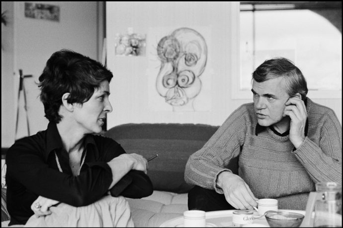 Věra Kunderová a Milan Kundera před lety.
