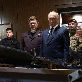 Ruský prezident Vladimir Putin s čečenským vůdcem Ramzanem Kadyrovem.