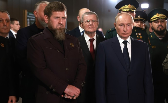 Ruský prezident Vladimir Putin s čečenským vůdcem Ramzanem Kadyrovem.