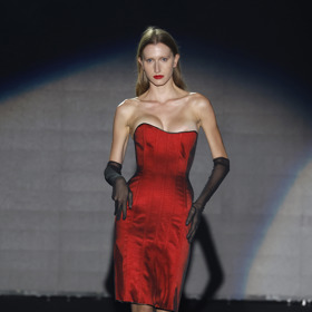 Model Tomáše Němce na mole MBFW Madrid.