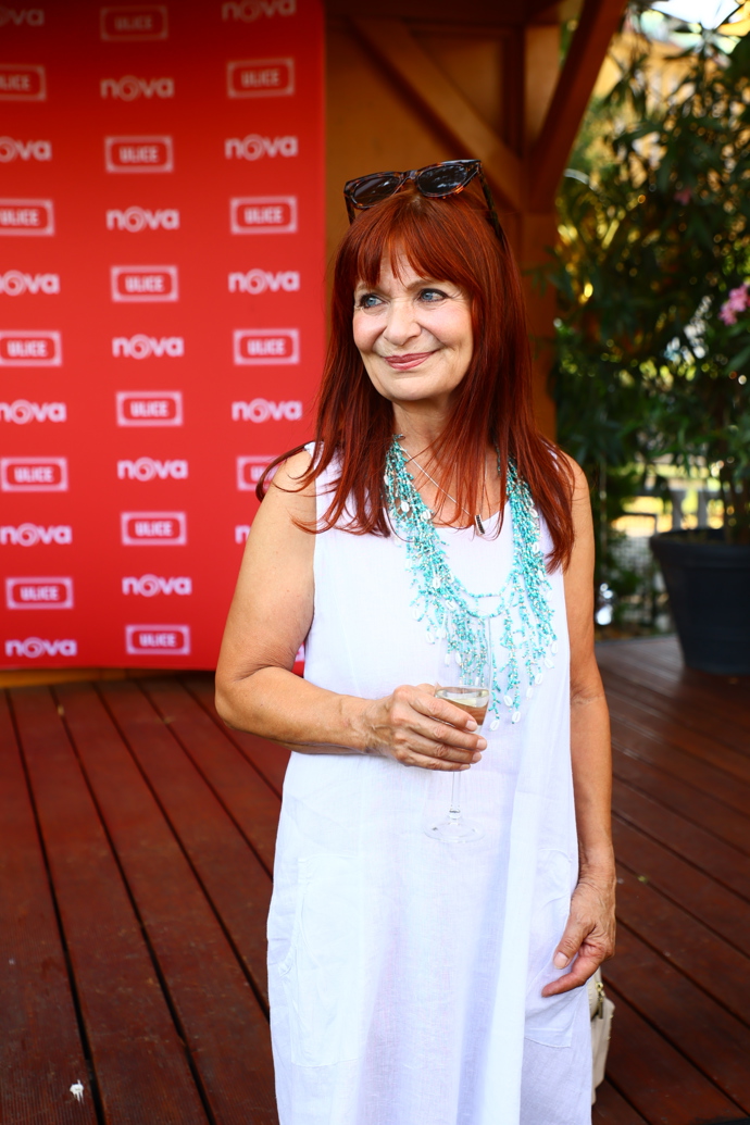 Ljuba Krbová miluje kombinaci bílé a zelené. 