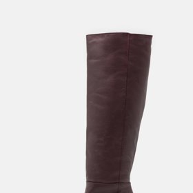 Kožené kozačky v trendy tmavočerveném odstínu, Zign, 3 290 Kč