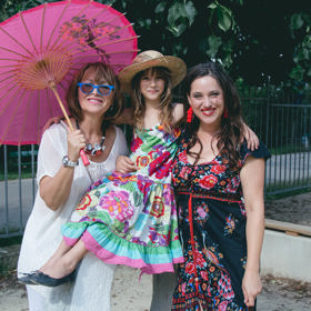 Petra Černocká s dcerou Bárou a s talentovanou vnučkou Coco.