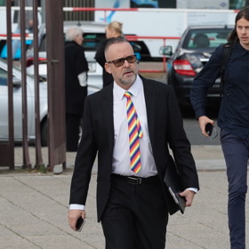 Michal Jagelka na posledním rozloučení s Jiřím Hromadou.