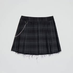 Kráká kostkovaná sukně s nezačištěným lemem, House, 559 Kč