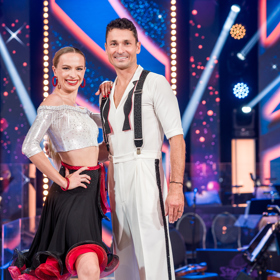 Paralympionik Jiří Ježek se svou taneční partnerkou Lenkou Norou Návorkovou. 