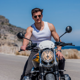 Jan Solfronk na motorce